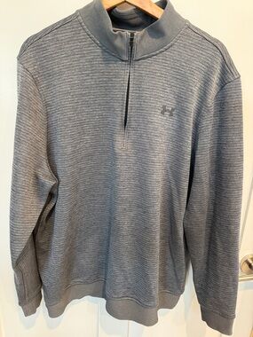 Under Armour Men’s Heather Gray Half-Zip Pullover Sweater